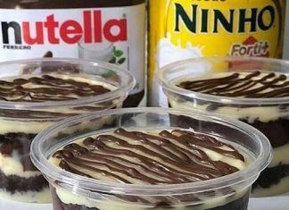 bolo no pote de leite Ninho® com Nutella®